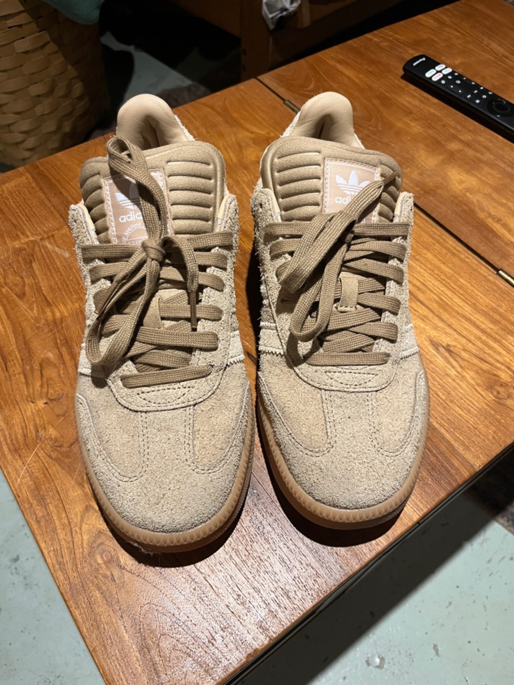 adidas Men’s Suede Sneakers in Light Tan